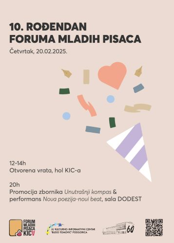 10. rođendan Foruma mladih pisaca KIC-a „Budo Tomović”