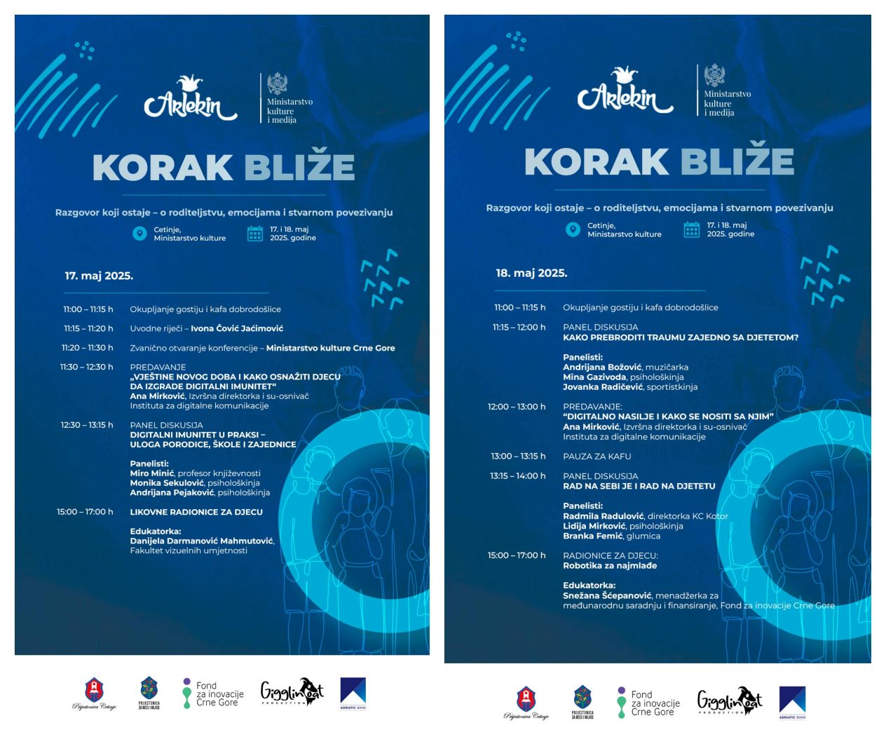 Agenda konferencije Korak Bliže 17. i 18. maj