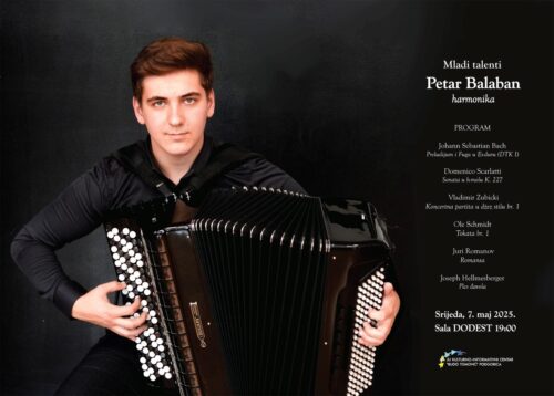 Koncert Petra Balabana 7. maja u KIC-u