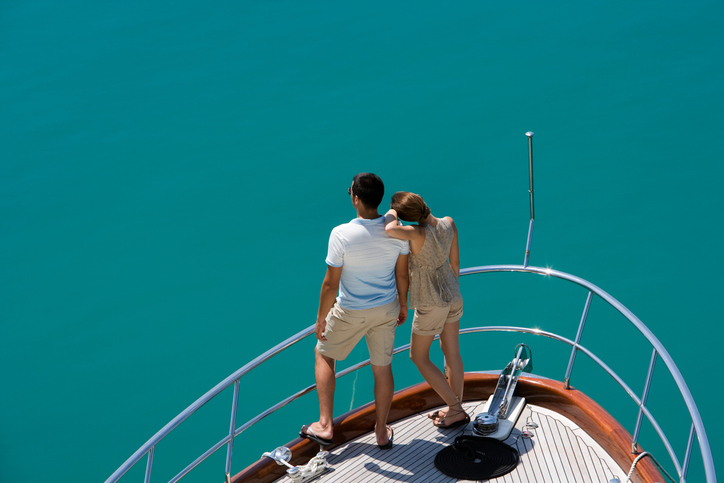 Couple on a yacht