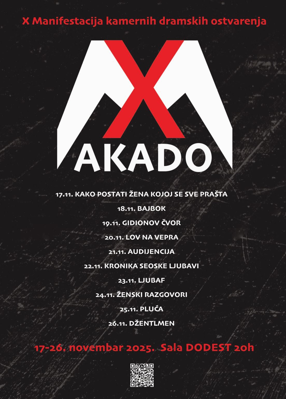 X Manifestacija kamernih dramskih ostvarenja - MAKADO u KIC-u