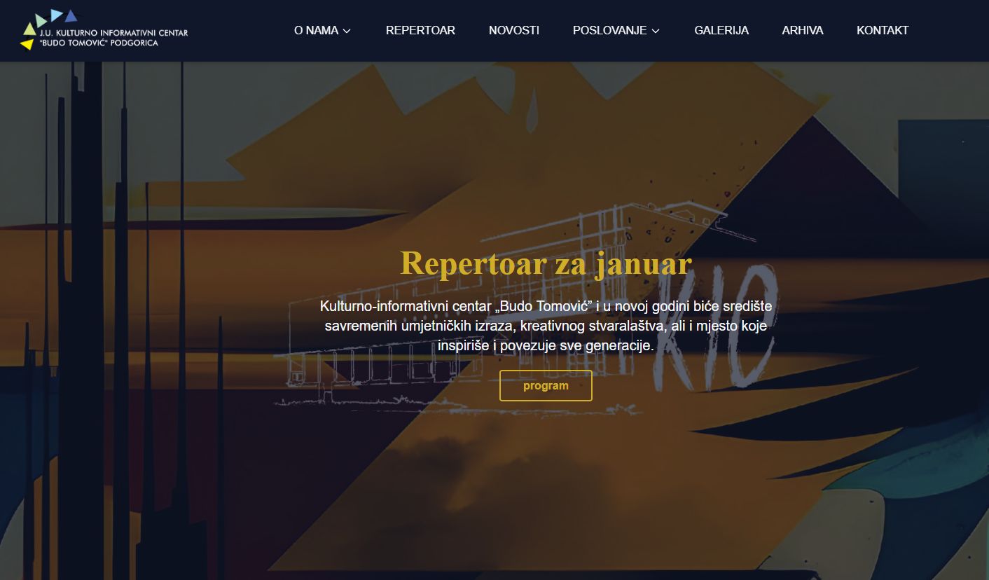 NOVI SAJT KIC-a BUDO TOMOVIĆ