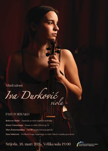Solistički koncert violistkinje Ive Durković u KIC-u