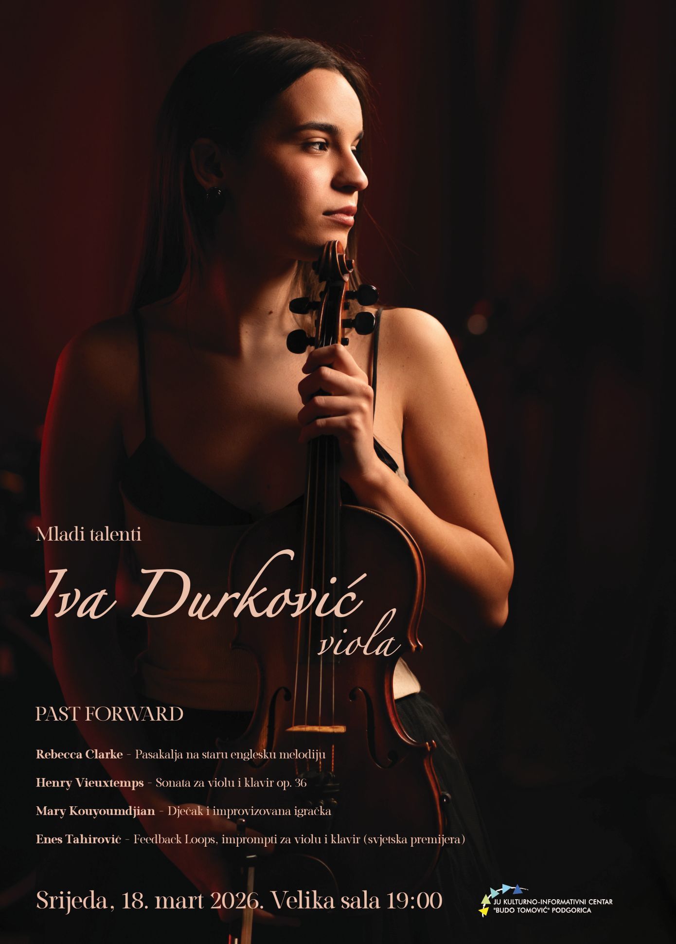 Solistički koncert violistkinje Ive Durković u KIC-u