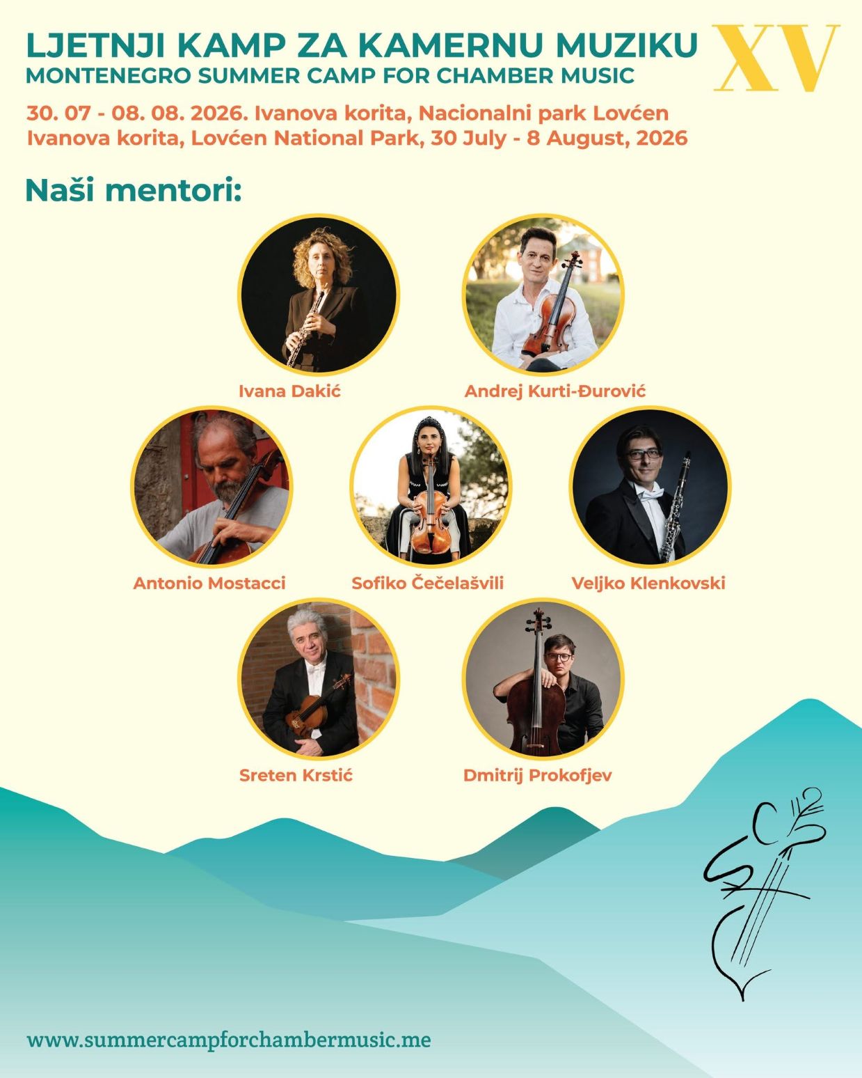 xv ljetnji kamp za kamernu muziku